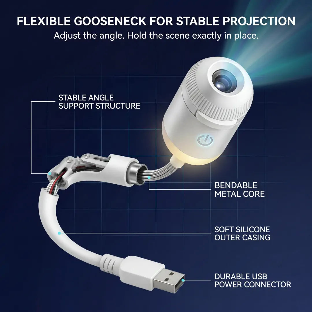 Comauo® NEXT-GEN SMART PROJECTION HD Smart Dynamic 5D Holographic Night Light Projector💫1