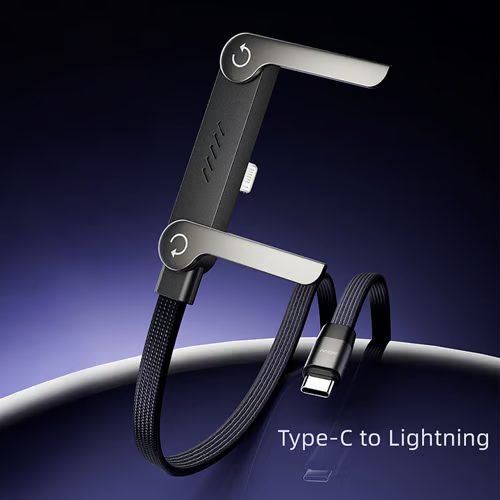 ā°HOT SALEšInvisible Holder Charger Cable with Stand, 240w super fast charging 2-in-1 Fast Charging Cord & Phone Stand