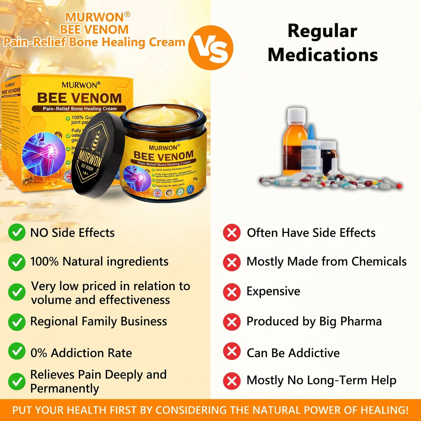30% OFF 🎁🎁 | 𝐌𝐔𝐑𝐖𝐎𝐍® Bee Venom Balm for Pain Relief & Bone Healing ✨