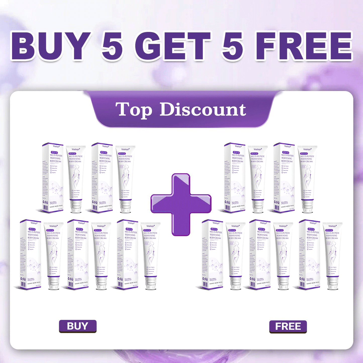 💕 Vitalisys® PDRN Multi-Peptide Massaging Body Roller Cream- Anti-aging, Hydrating, Skin Firming & Lifting, Skin Repair, Even Tone, Acne and Dark Spot Treatment, Wart and Mole Removal, and Psoriasis Relief
