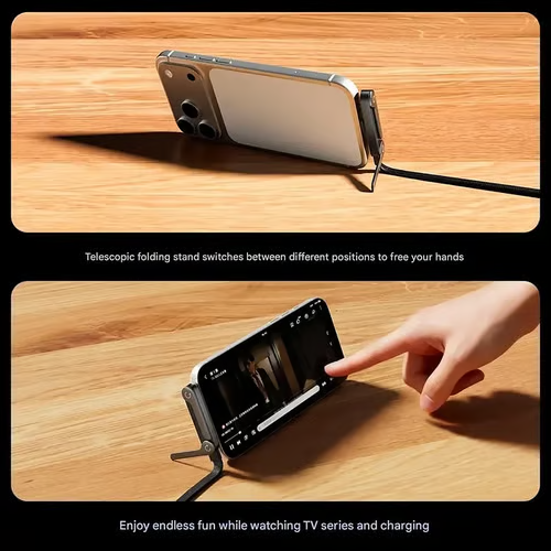 ⏰HOT SALE🎁Invisible Holder Charger Cable with Stand, 240w super fast charging 2-in-1 Fast Charging Cord & Phone Stand