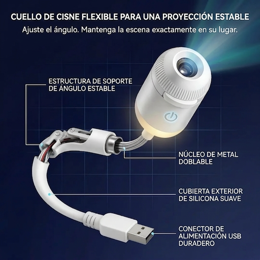 PKNEW® 🍎 NEXT-GEN SMART PROJECTION HD Proyector nocturno holográfico dinámico inteligente 5D🍎